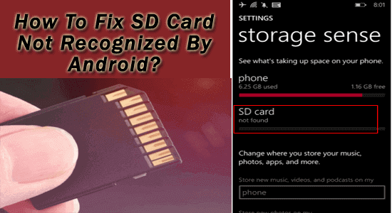 SD Card Not Recognized Or Detected By Android