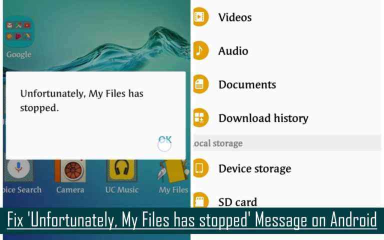 get rid of unfortunately my files has stopped working