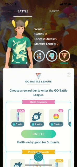 Match with other trainers in the Battle League