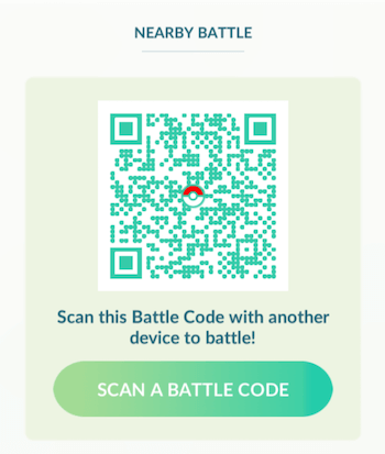 Scan the battle code of the opponent to battle with them