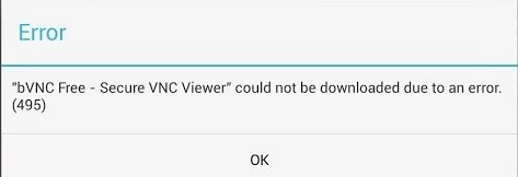 error 495 google Play Store