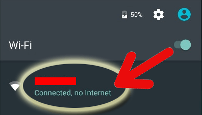 wifi connected but no internet