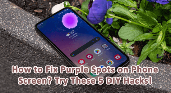 how to fix purple spots on phone screen