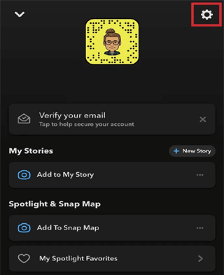 enable dark mode on Snapchat