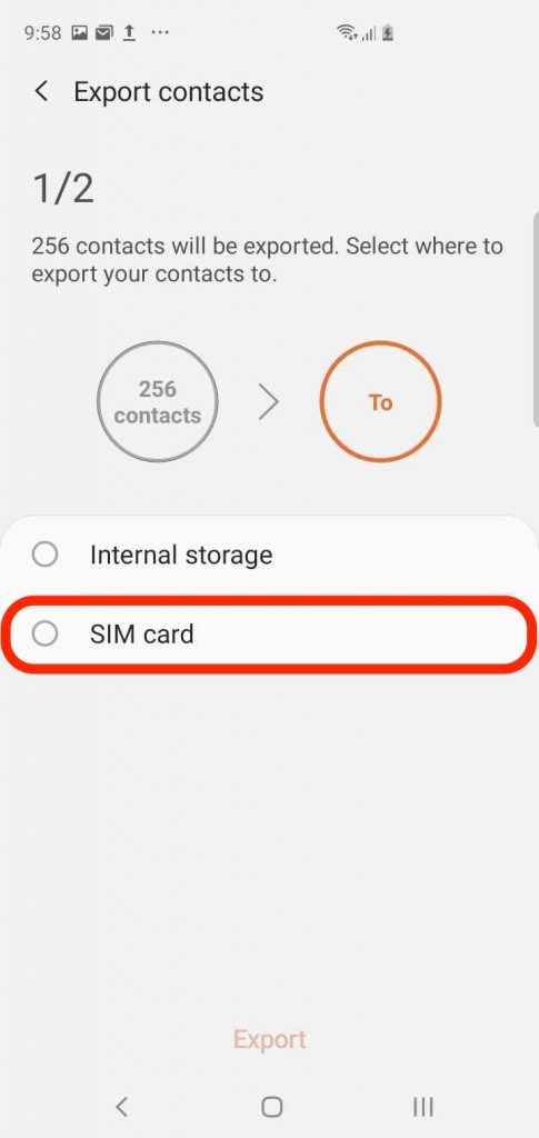 Transfer Contacts From Android To iPhone Using SIM Card 2