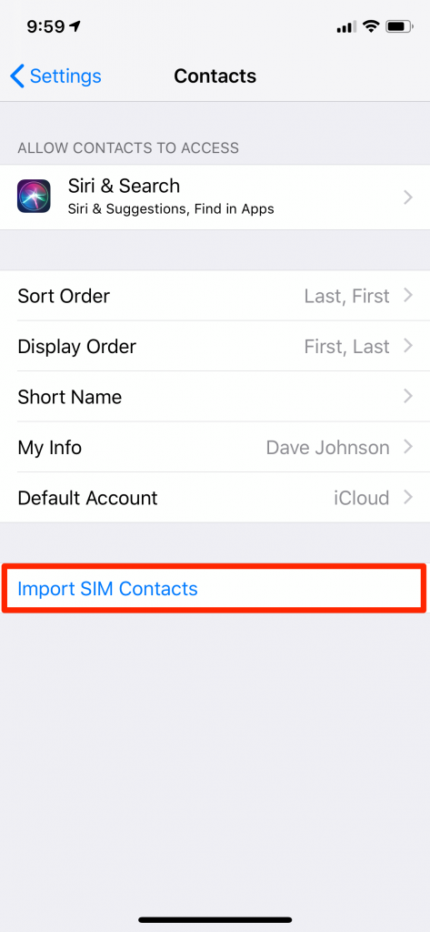 Transfer Contacts From Android To iPhone Using SIM Card 3