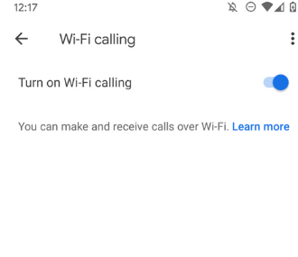 WiFi calling not working on Android