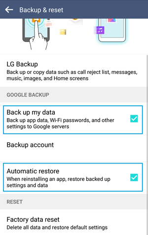 Back Up Android Phone Before Factory Reset With Native Backup