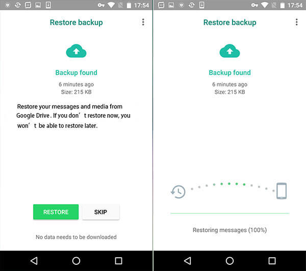 how to restore WhatsApp messages on Android