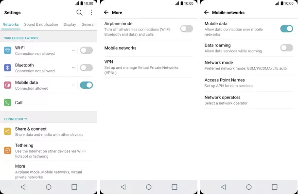 Wechseln Sie zu den mobilen Daten