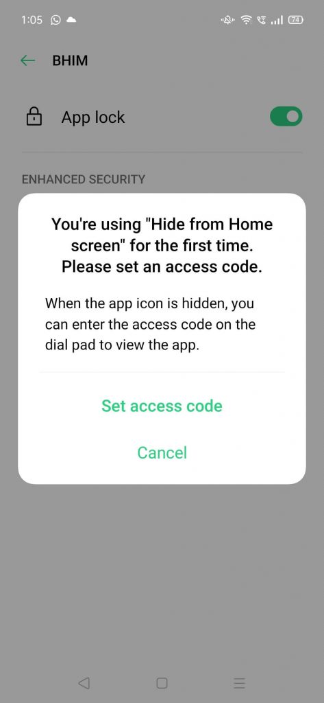 Hide app Using oppo phone Launcher 4