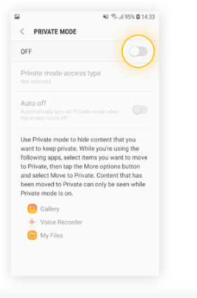use phone in private mode 3