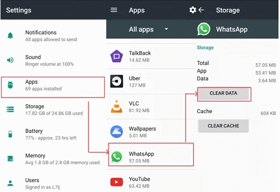 restore WhatsApp chat without uninstalling