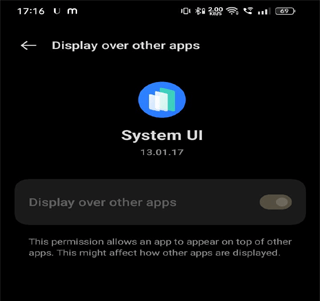 system UI has stopped