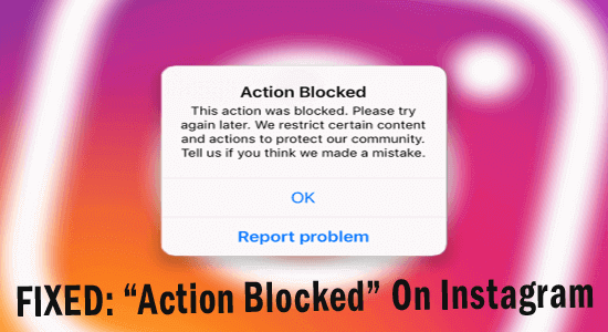 Action Blocked On Instagram
