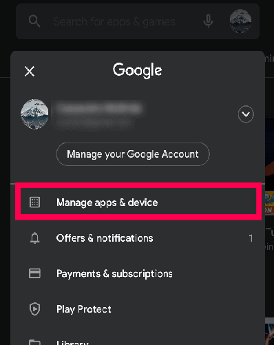 Manage apps and device