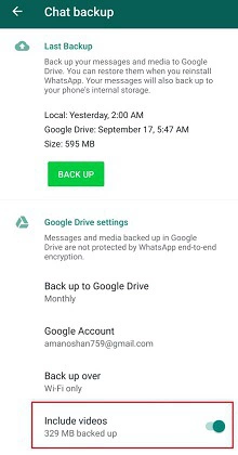 WhatsApp Backup Stuck on Android