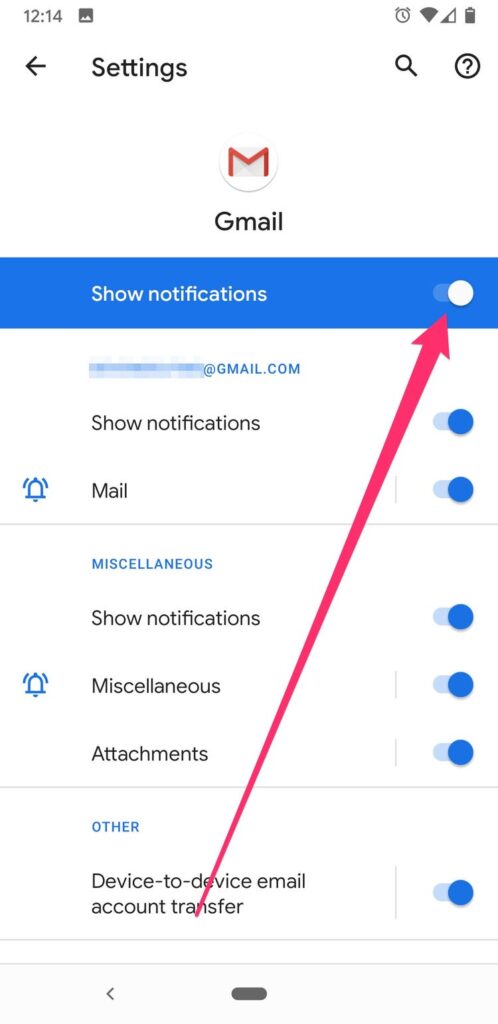gmail notifications are not working on android
