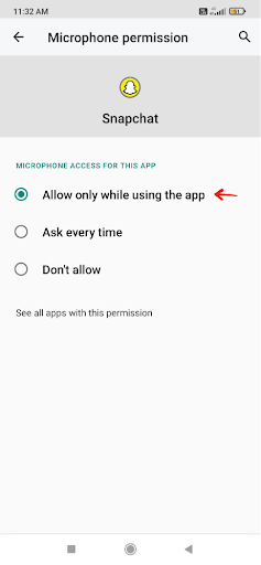 microphone not working on Snapchat