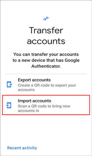 how to transfer Google Authenticator to new phone