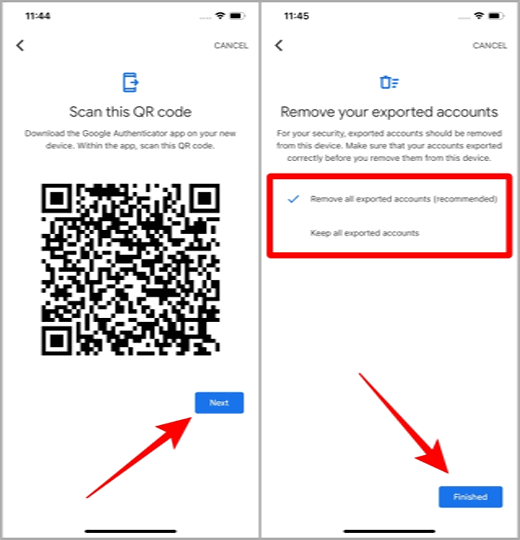 move google authenticator to new phone