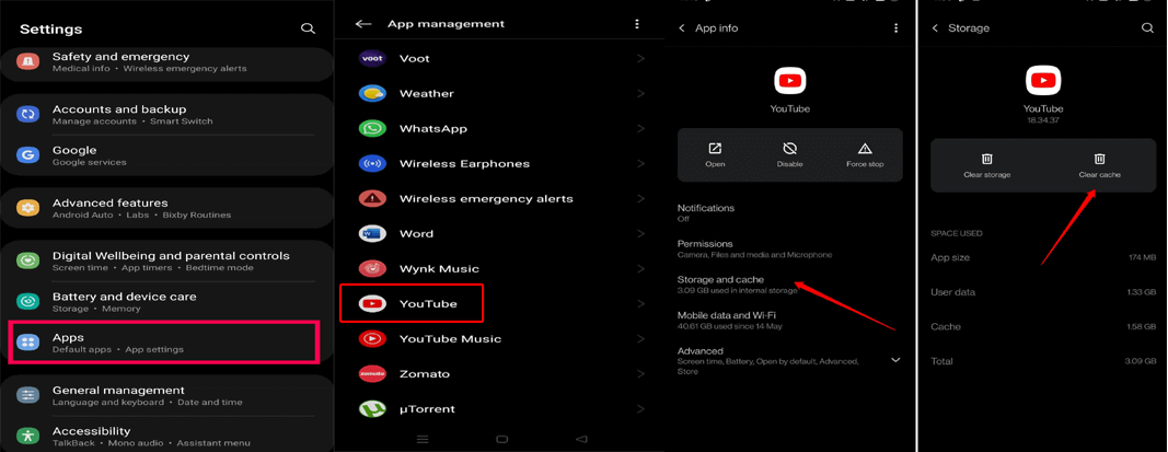 YouTube videos not playing on Android phone