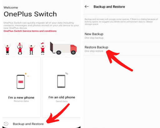 how to restore OnePlus data
