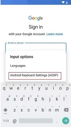 Android keyboard Settings