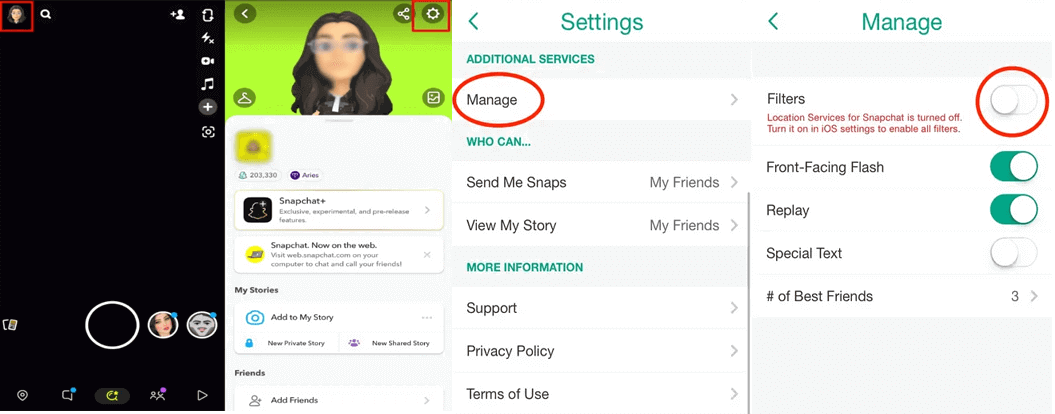 Snapchat filters not working Android