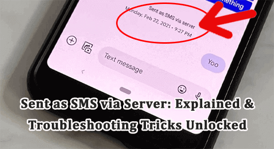 Sent as SMS via Server