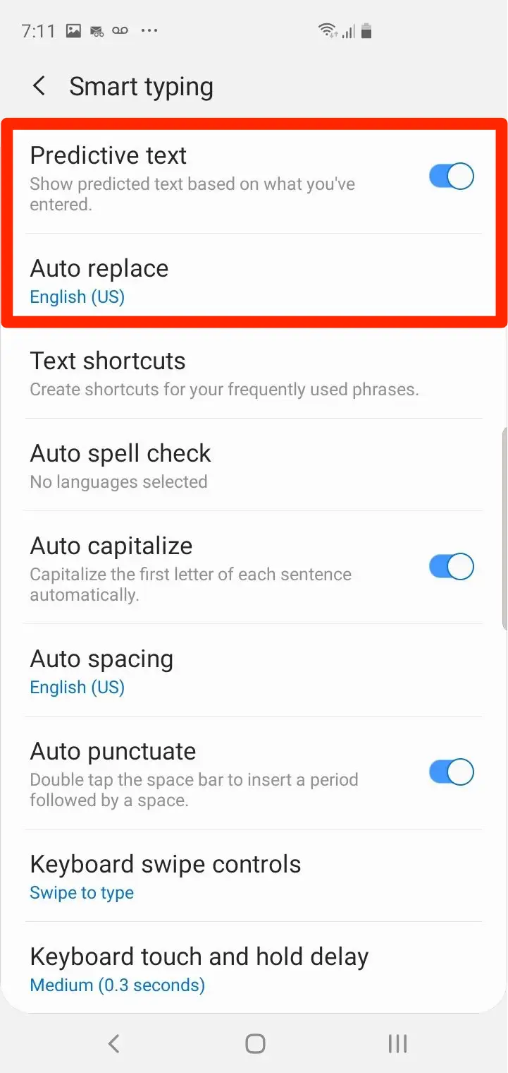 Turn Off Autocorrect on Android