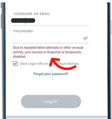 Due To Repeated Failed Attempts or Other Unusual Activity
