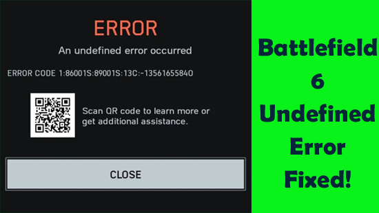 Fix Battlefield 6 An Undefined Error Android