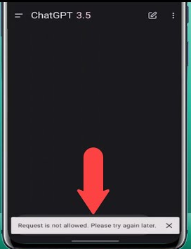 how to fix chatgpt request is not allowed