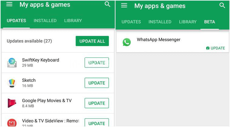 Update WhatsApp Application